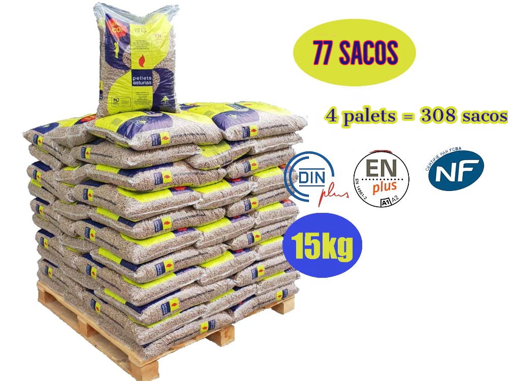 Pellets asturias – 4 Palets - 308 Sacos de 15kg