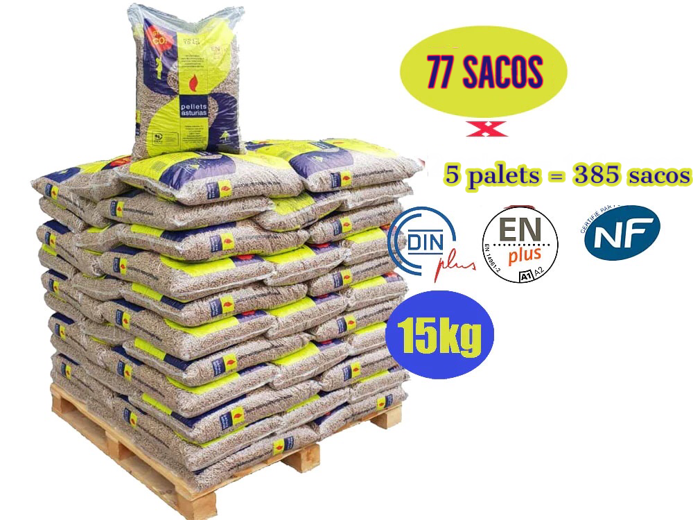Pellets asturias – 5 Palets - 385 Sacos de 15kg