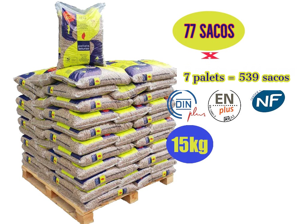 Pellets asturias – 7 Palets - 539 Sacos de 15kg