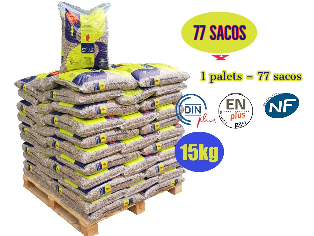 Pellets asturias – 1 Palets - 77 Sacos de 15kg